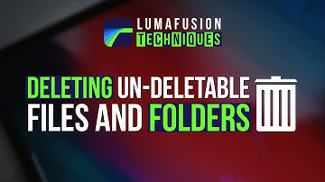 Deleting Un-Deletable Folders And Files In #LumaFusion For iPad