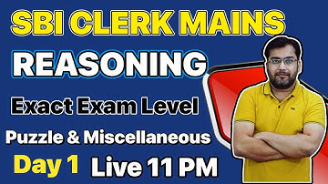 SBI CLERK MAINS 2022 || PUZZLE & MISCELLANEOUS REASONING QUESTIONS DAY 1 ROHIT SIR