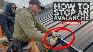 How to STOP an Avalanche on your METAL ROOF: Snow Bars!