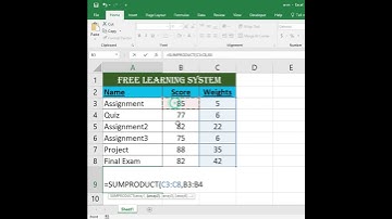How to find weighted average in MS Excel #short #excel