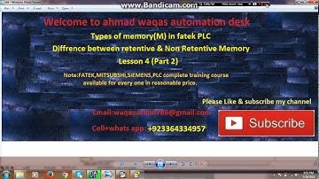 Fatek plc Retentive and Non Retentive Memory diffrence and special relay use.
