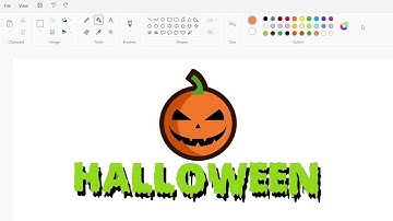 How to draw the Halloween logo using MS Paint | How to draw on your computer