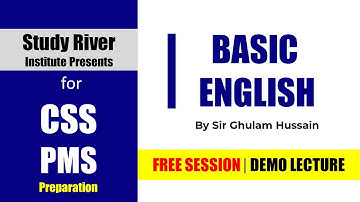 Basic English Demo Lecture | Ghulam Hussain | CSS2022 PMS2021