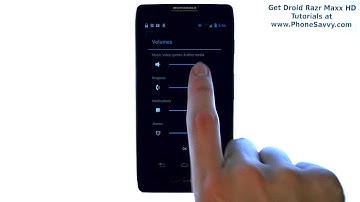 Motorola Droid Razr Maxx HD - How Do I Change Media Volume
