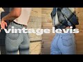 vintage levi's denim collection (try on)