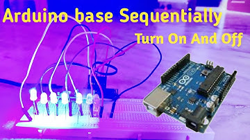 Arduino base Sequentially turn on turn off leds ll Creative Hero