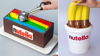 So Yummy Nutella Chocolate Cake Dessert Recipes | Amazing Cake Decoration Ideas | Perfect Cake