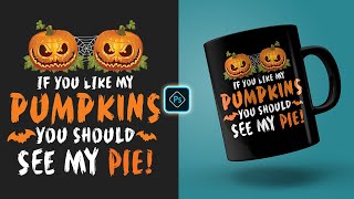 Halloween Coffee Mug Design in Adobe Photoshop Tutorial screenshot 3