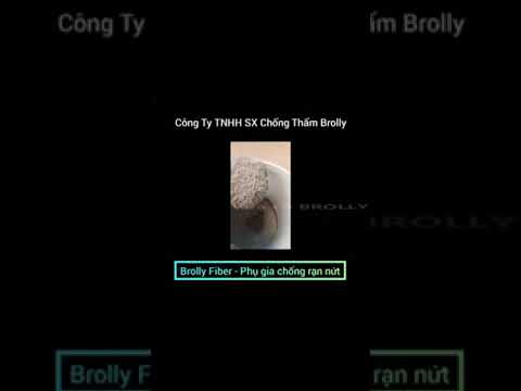 Video BROLLY FIBER - PHỤ GIA CHỐNG RẠN NỨT DÙNG CHO BÊ... - youtube