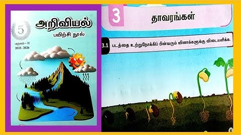 5th Standard Science Workbook Term2 Unit3 Plants தாவரங்கள் Answers 2025-26 @illanthendral7 