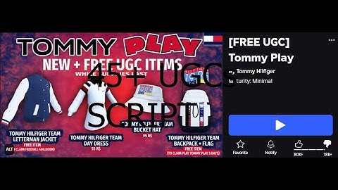 Roblox Tommy Play UPDATED 45+ UGCs script [Roblox Exploiting]