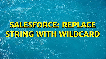 Salesforce: Replace String with Wildcard