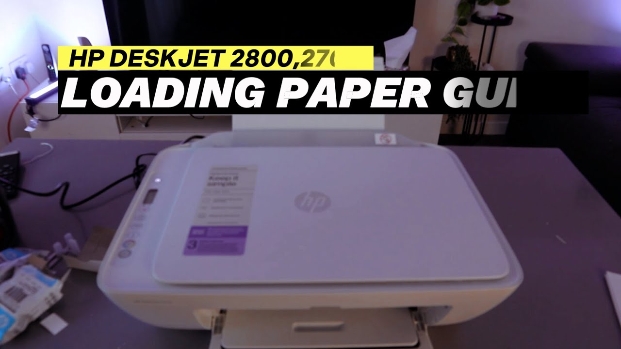 HP Deskjet 2700e, 2800e: How to Load Paper!!| How to load the PAPER