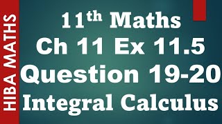 Full 11th maths chapter 11 exercise 11.5 question 19-20 Integral Calculus tn syllabus hiba maths Update