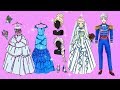 PAPER DOLLS ELSA WEDDING MAKE UP AND DRESS UP GLITTER PAPERCRAFT MAKE AND PLAY