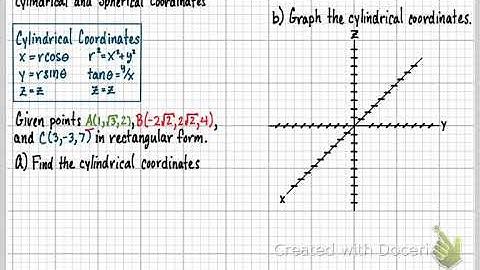 MTH261-Sec. 2.7 Cylindrical and Spherical Coordinates (Part 1)