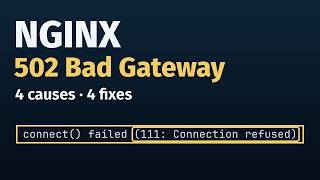 NGINX 502 Bad Gateway Fix: 4 Causes, Found in error.log (Ubuntu, nginx 1.24)