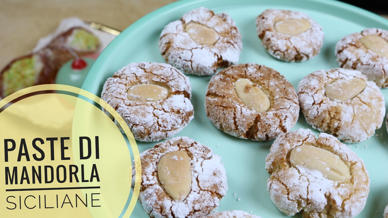 Dolci Di Natale Siciliani Con Mandorle.Paste Di Mandorle Siciliane Ricetta Della Tradizione Facile E Veloce Biscotti E Pasticcini Youtube