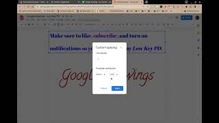 Low Key PD: Google Drawings - Format - Line and Paragraph Spacing