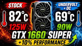 GTX 1660 Super Stock vs Undervolt + OC ⚡