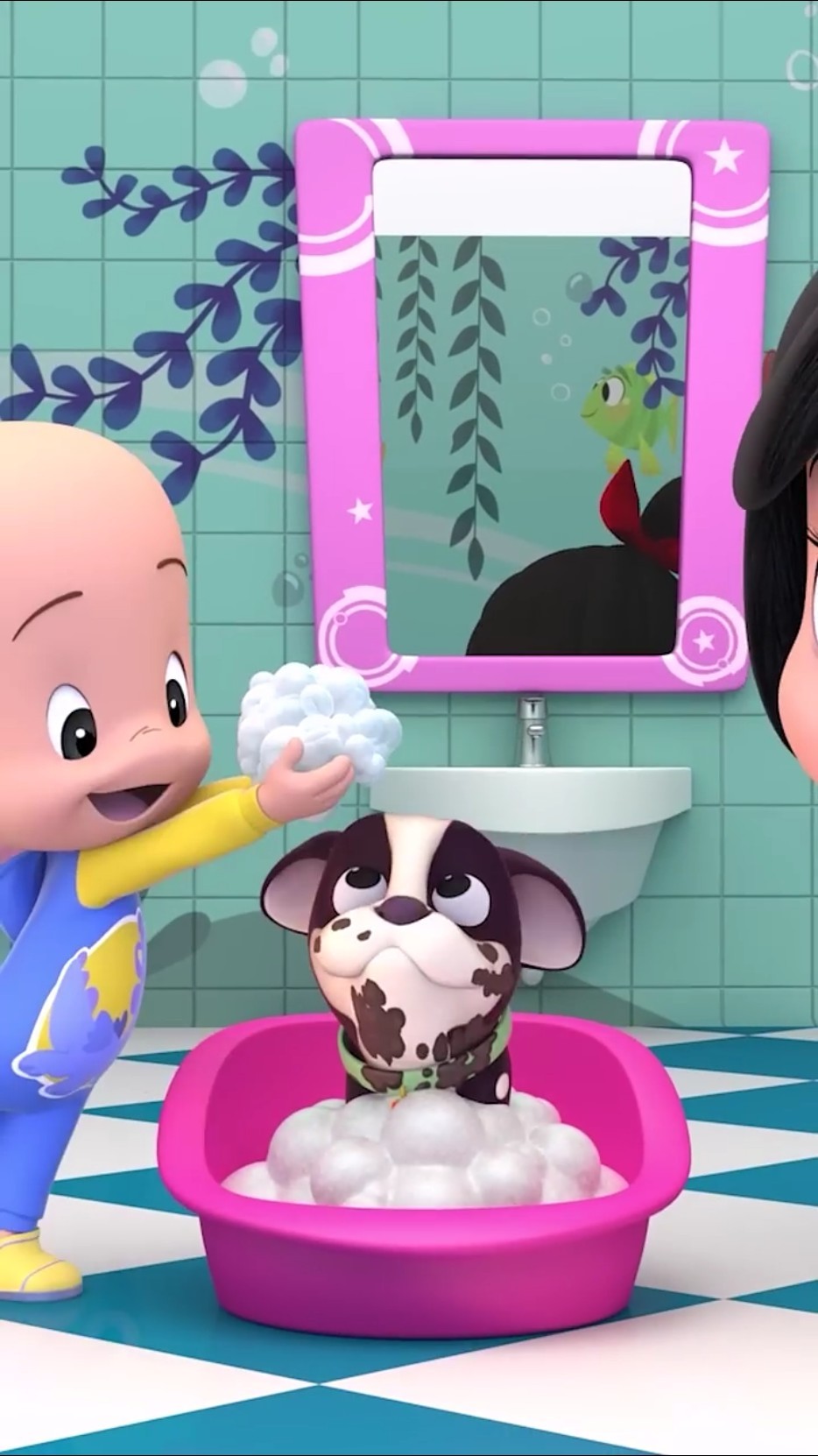 ¡A Cleo y Cuquín les encanta cuidar de Tomate! ?? #cuquin #cleoycuquin