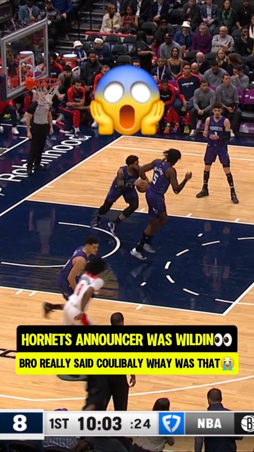 Hornets announcers have no filter?