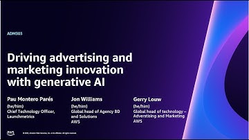AWS re:Invent 2023 - Driving advertising and marketing innovation with generative AI (ADM303)