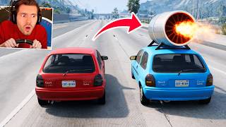 CARRO de 1 JATO vs 999 JATOS no BeamNG Drive!
