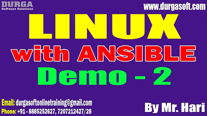 LINUX with ANSIBLE tutorials || Demo - 2 || by Mr. Hari on 07-10-2025 @7PM (IST)