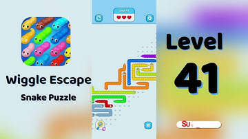 🎮 Wiggle Escape Level 41 Walkthrough | Snake Puzzle Challenge 🐍 | SolutionGuruji