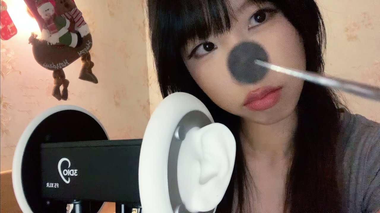 ASMR change your eardrum👂🏻Scratching, cleaning ear🧹