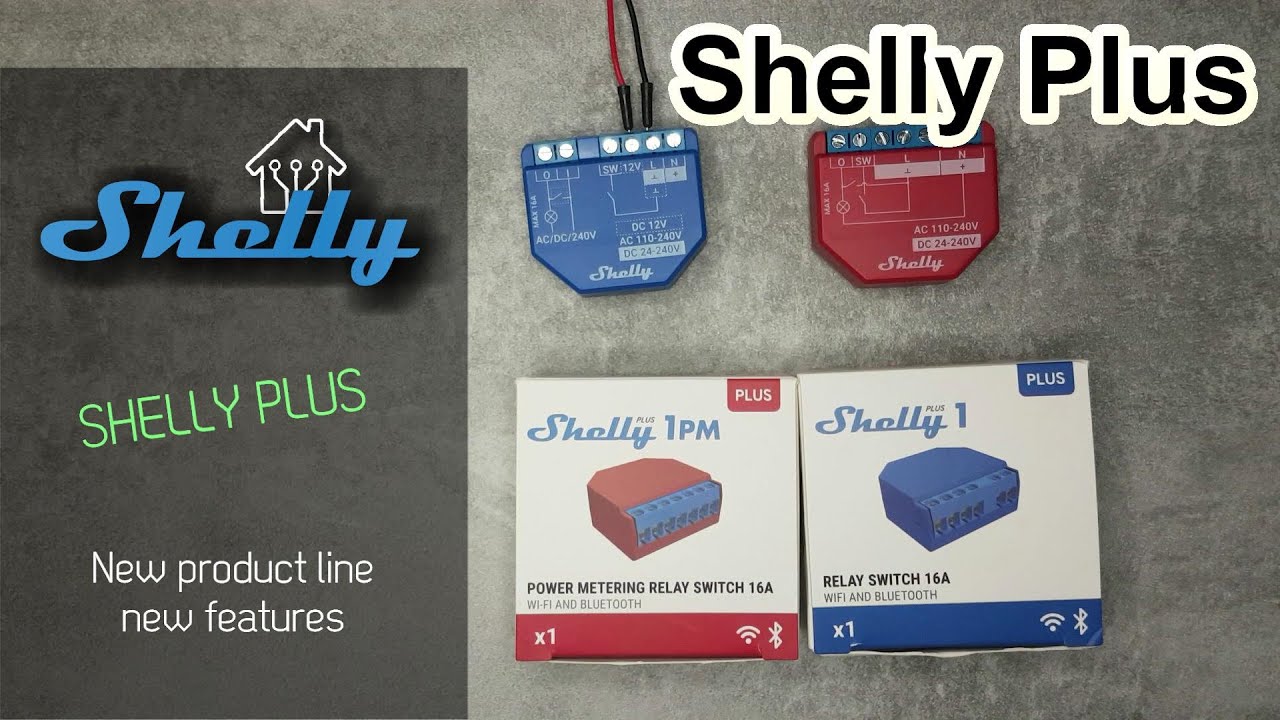Shelly Plus 1, WiFi & Bluetooth Smart Relay Switch, Home Automation