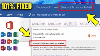 this copy of microsoft office is not activated - product activation failed in ms office & 365 - fix