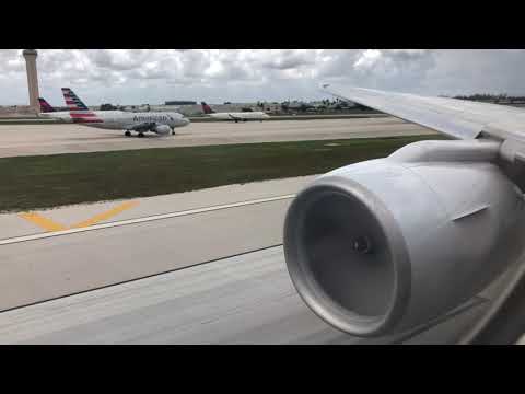 INSANE POWER! | American Airlines Boeing 777-223(ER) takeoff from Miami International Airport