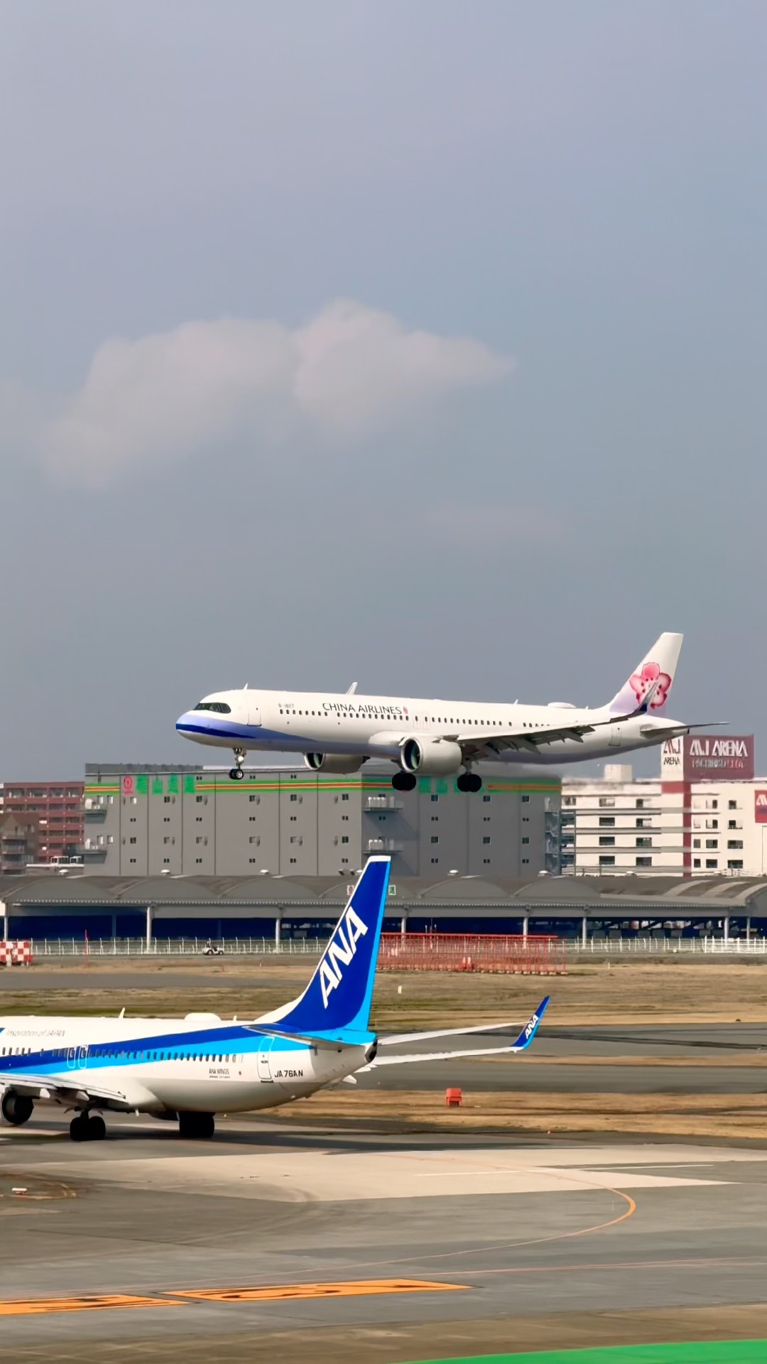 くぅこぅ様 Fukuoka Airport] China Airlines Airbus A321 (B-18117) Landing
