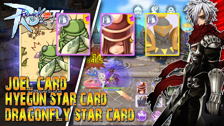 Ragnarok M: Classic DragonFly Star Card, Hyegun Star Card & Joel Card PVE & PVP Dmg test Comparison