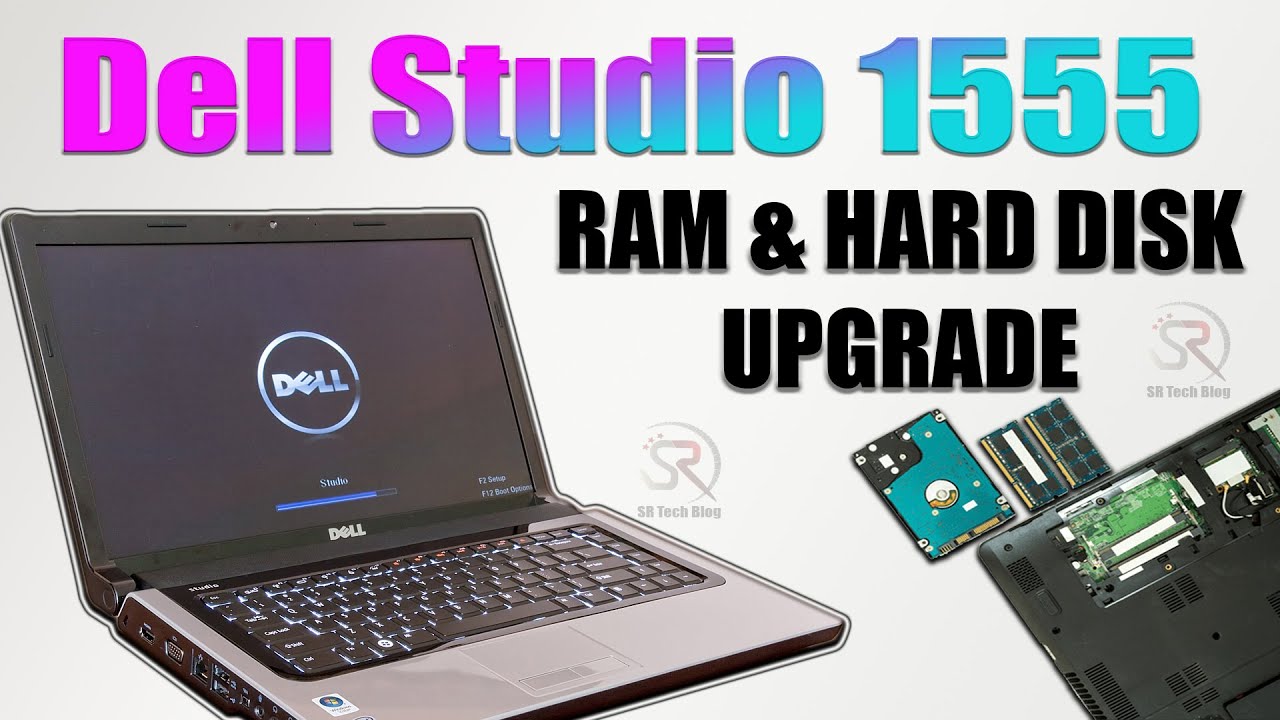 Dell Studio 1555 RAM & HDD Installation - YouTube
