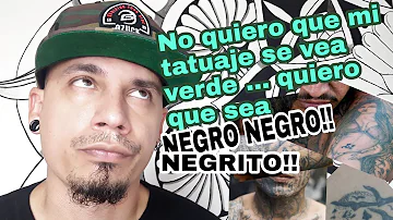 ¿Todos los tatuajes negros se vuelven verdes?