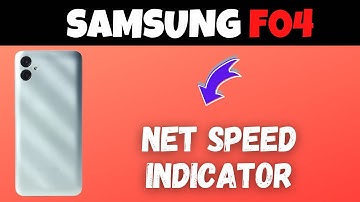 Samsung Galaxy F04 Net Speed Indicator || Real Time Net Speed Meter || Show network Speed