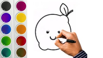 How to Draw a Lemon 🍋 Cute Fruit  Art / Easy Drawing / @Drawingandcolour1