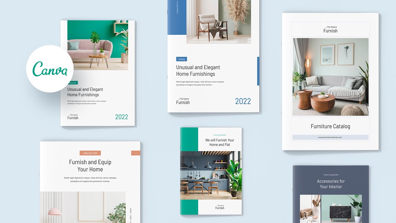 Printivity Examples Furniture Company Product Catalog Kit Canva Print Template | Digital ...