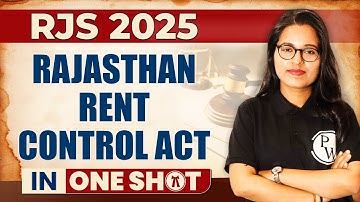 Rajasthan Rent Control Act 2001 (One Shot)| RJS Prelims 2025 | Shivani Solanki | Judiciary By PW