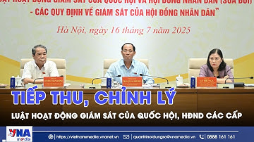 Tiếp thu, chỉnh lý Luật Hoạt động giám sát của Quốc hội, Hội đồng nhân dân các cấp - VNAMedia