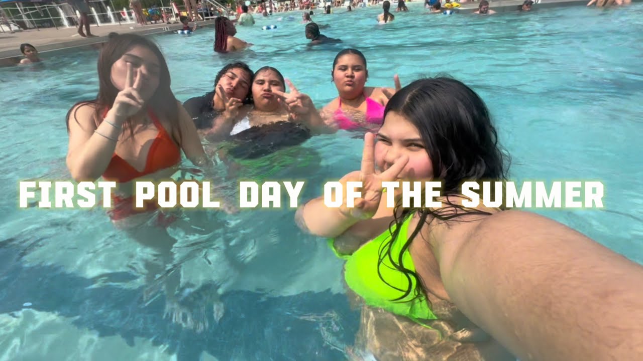 Pool day swimming with friends ☀️(we almost drown 😱)