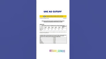 UIIC AO Cut - Off Marks | UIIC AO Exam | #uiic #uiicao #insuranceexams #examgenius
