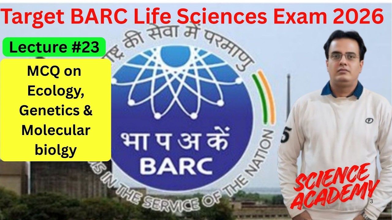 Target BARC Biosciences Exam 2026: Lecture Series-23: MCQs on Ecology, Genetics & Molecular Biology