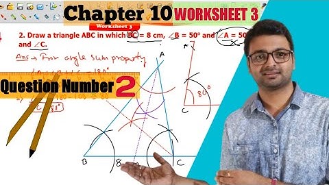 D.A.V. Math | Class 7 |Ch 10 | Construction of Triangles |Worksheet 3 | Q.No.2 |  Art Of Mathematica