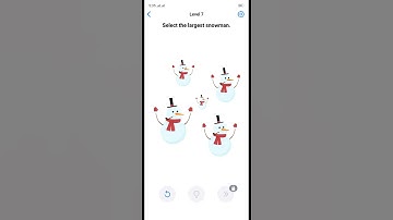 Easy game level 7 select the largest snowman
