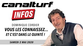 Pronostics Dominique Cordier - Samedi 2 mai 2020, Canalturf Infos, actus et pronos
