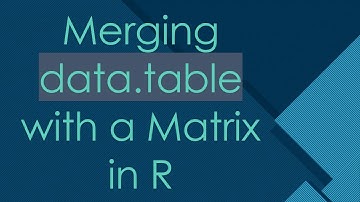Merging data.table with a Matrix in R